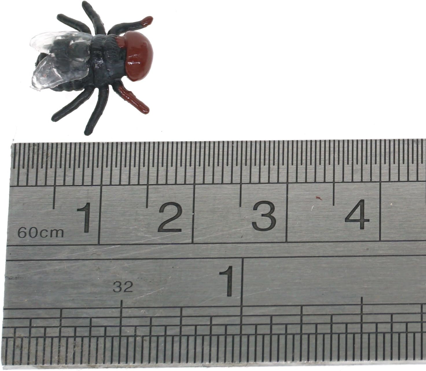 Cooplay 30pcs Fake Fly Flies Bug Plastic Mock Insects Reptile Joke Toys Prank Scary Trick Tricky Brains for Halloween Fool's Day Christmas Party