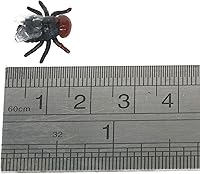 Vista 4 de Cooplay 30 piezas de moscas falsas insectos, insectos, insectos, reptiles, bromas, trucos de miedo, cerebros difíciles para Halloween, día