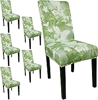 Vista 17 de JQinHome 6 fundas protectoras para sillas de comedor, de alta elasticidad, extraíbles y lavables, para el hogar, fiesta, hotel, ceremonia de boda