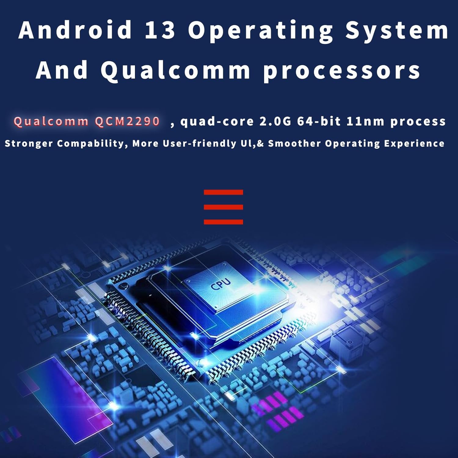 Android 13 Operating System and Qualcomm Processor