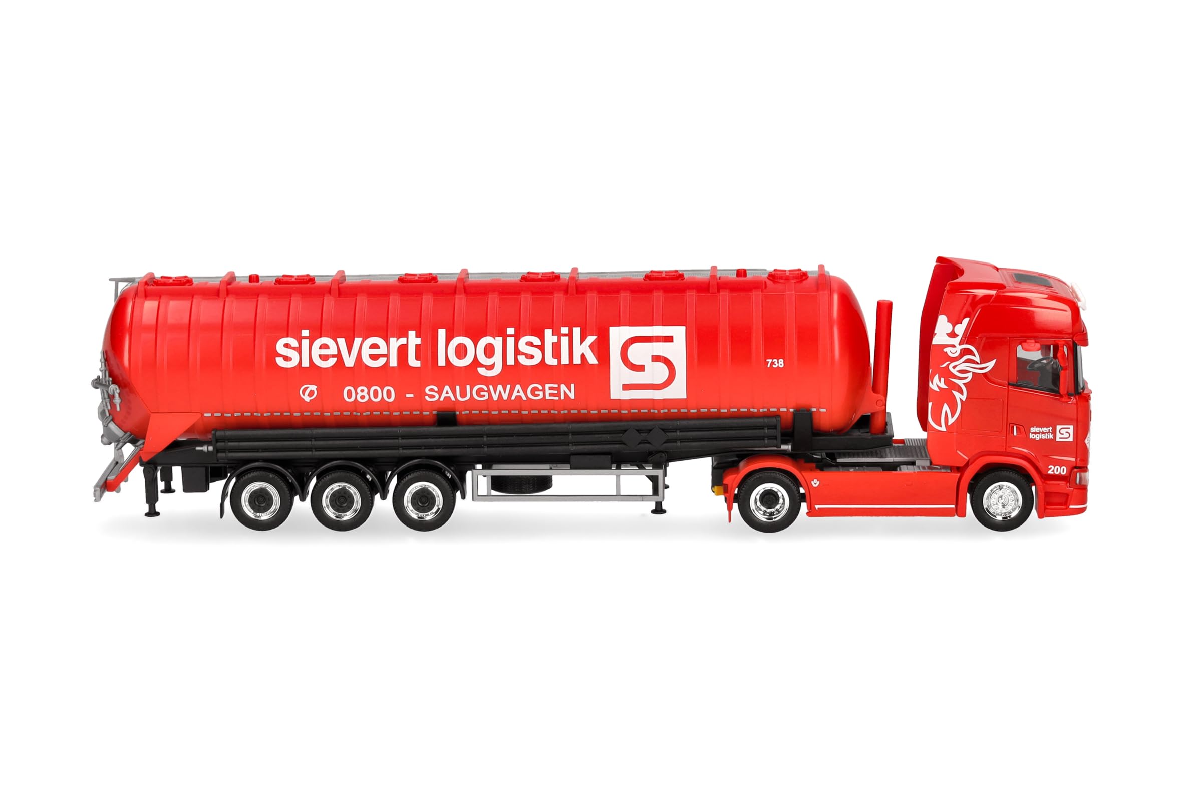 Herpa LKW Modell Scania CS 20 HD Saugsilo-Sattelzug Sievert Logistik, Miniatur im Maßstab 1:87, Sammlerstück, Made in Germany, Kunststoff