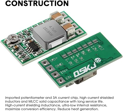 Miniatura 5 de 10 piezas 5v módulo regulador mini reductor de voltaje DC 4.5-24V 12V 24V a 5V 3A Volt Buck convertidor fuente de alimentación módulo transformador