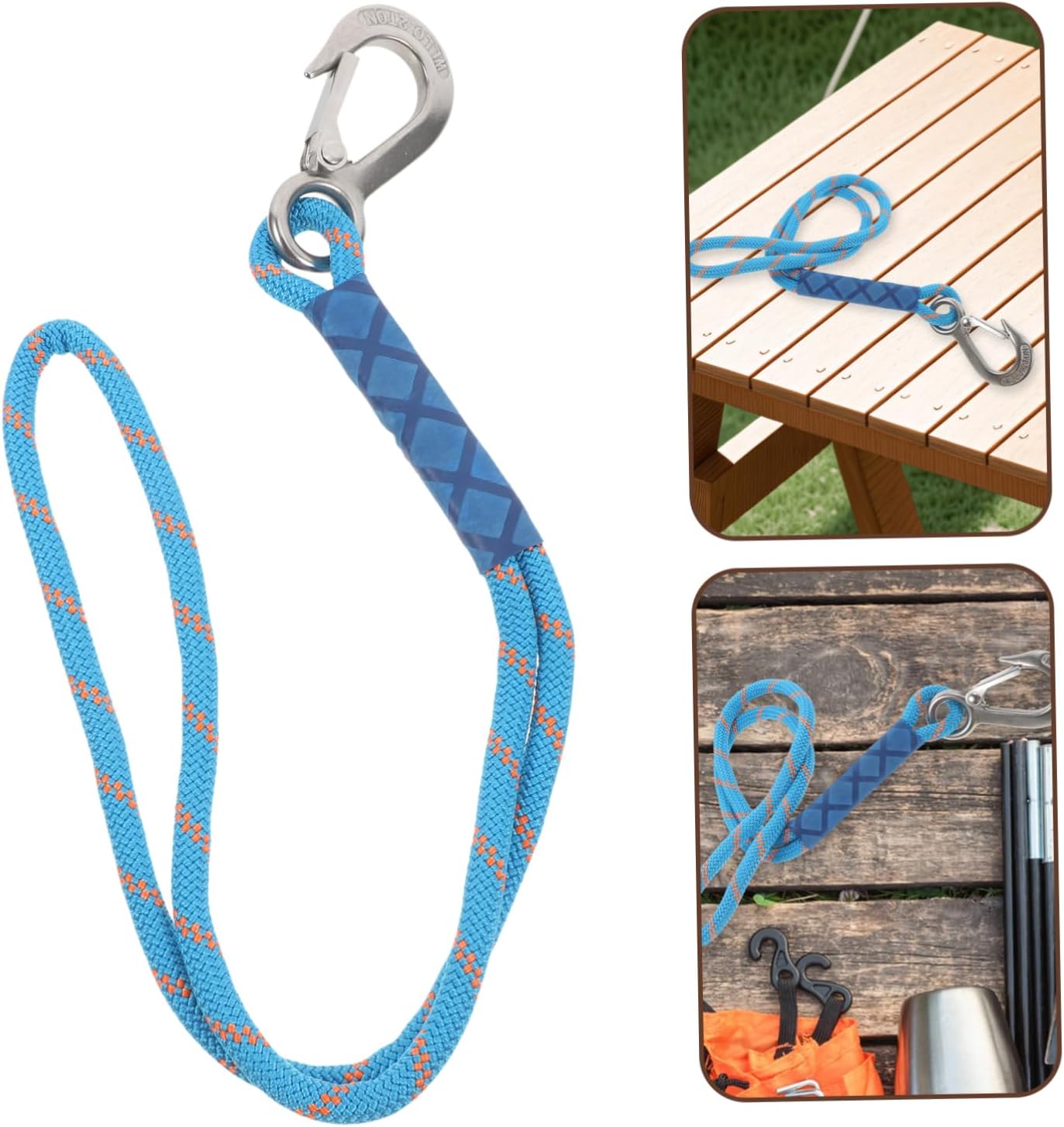 Robust Tree Hanging Kit Stainless Steel Hooks Rope for Tree Hammock Hooks Safety Strap Suitable for Outdoor Camping