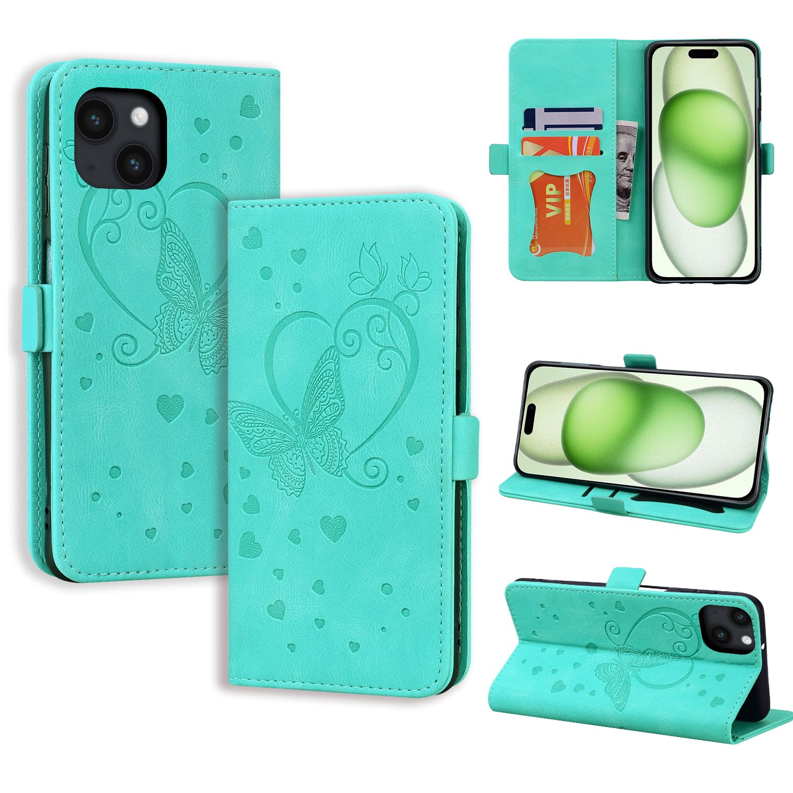 Coque Portefeuille Magnétique Pour IPhone 17 - Housse En Cuir PU Avec Support Et Porte-Cartes (5 Couleurs)