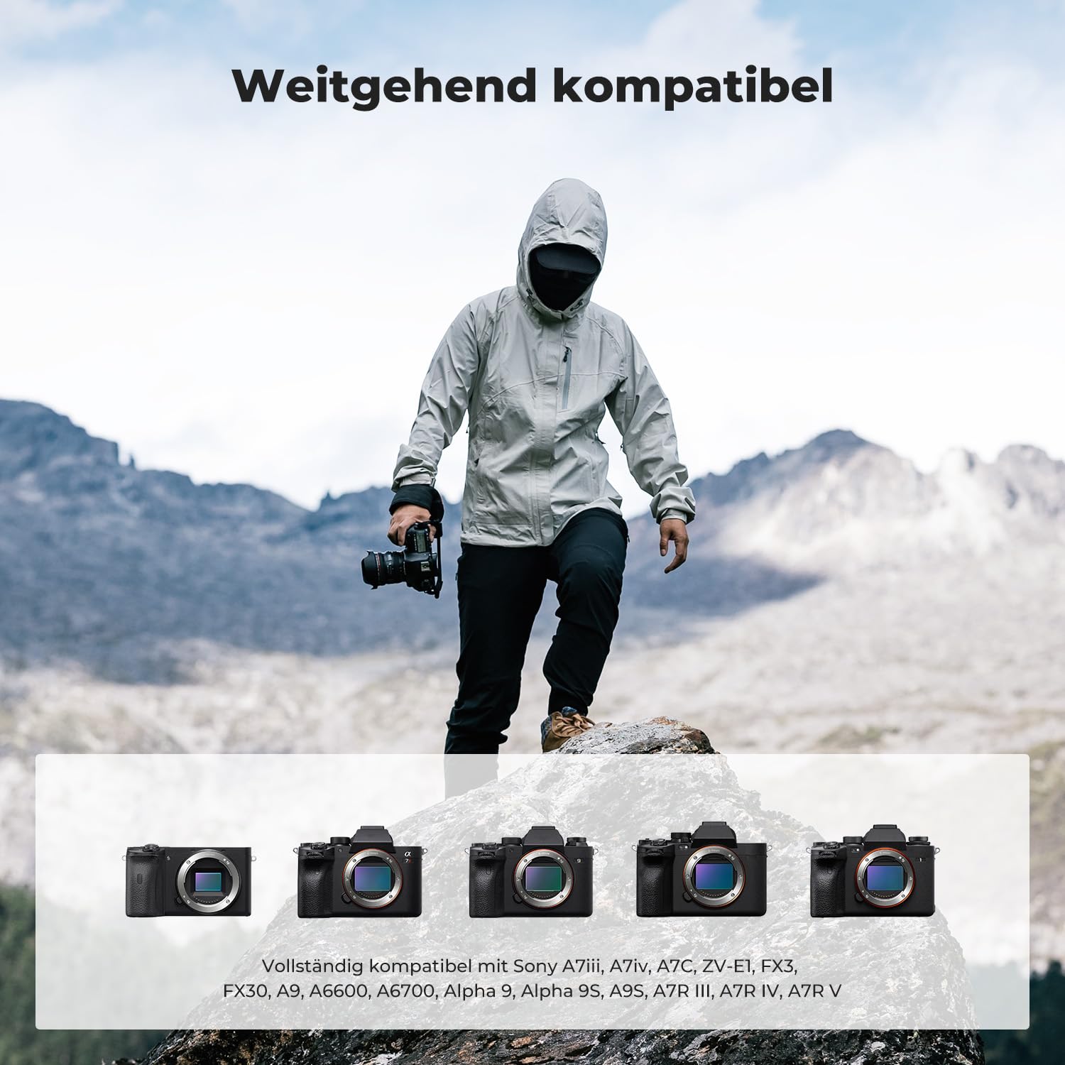 K&F CONCEPT NP-FZ100 Kamera Akku,2er Pack 2280mAh Kameraakku USB Dual Ladegerät für Sony Alpha 9, A9, Alpha 9R, A9R, Alpha 9S, A9S, A7RIII A7R3, A7 III, A7R4, A7RIV ZV-E10ii Digitalkameras