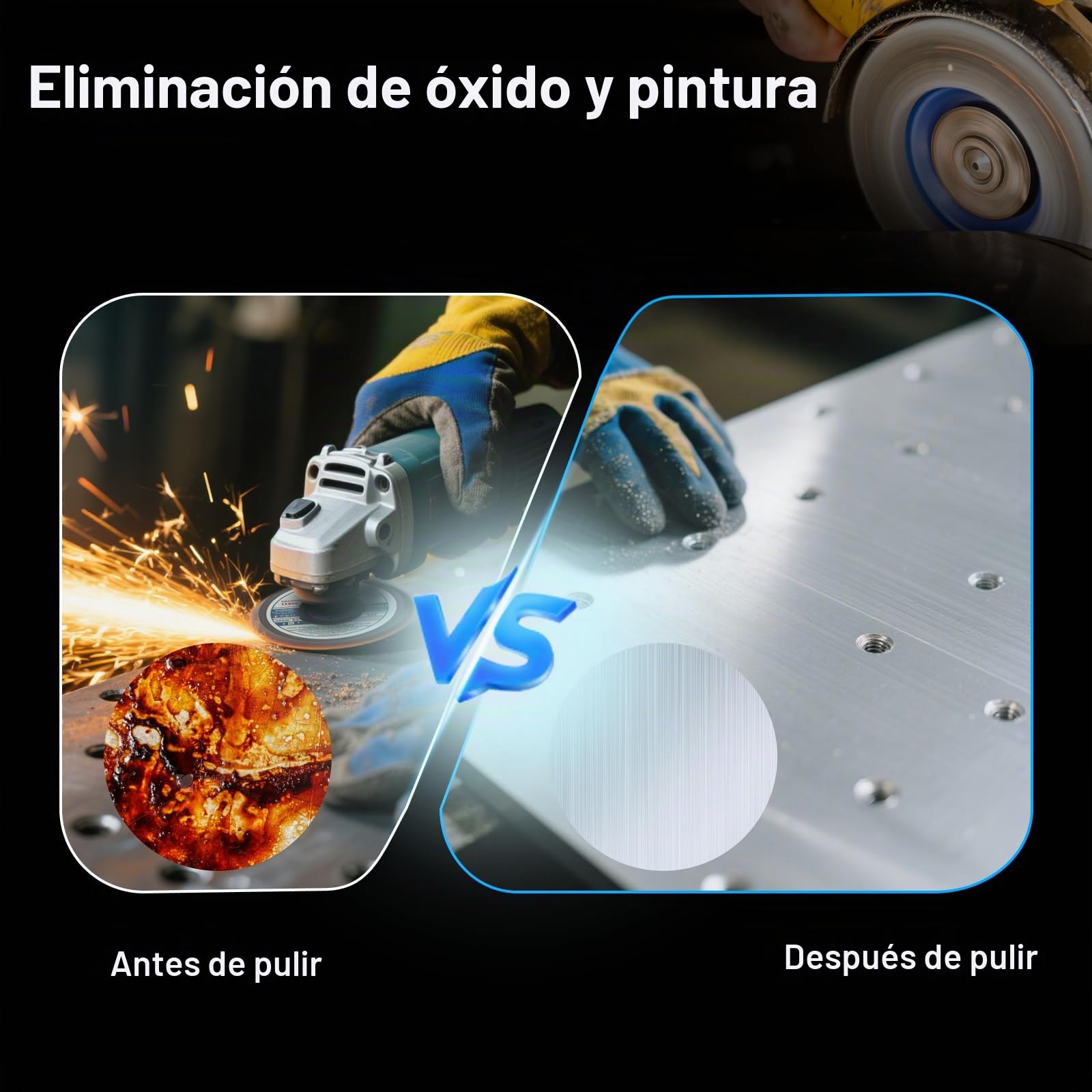 20 Piezas Discos de Amoladora Angular, 125mm Discos de Solapa, Discos de Lijado Grano de 60 para Pulir Metal, Madera, Acero