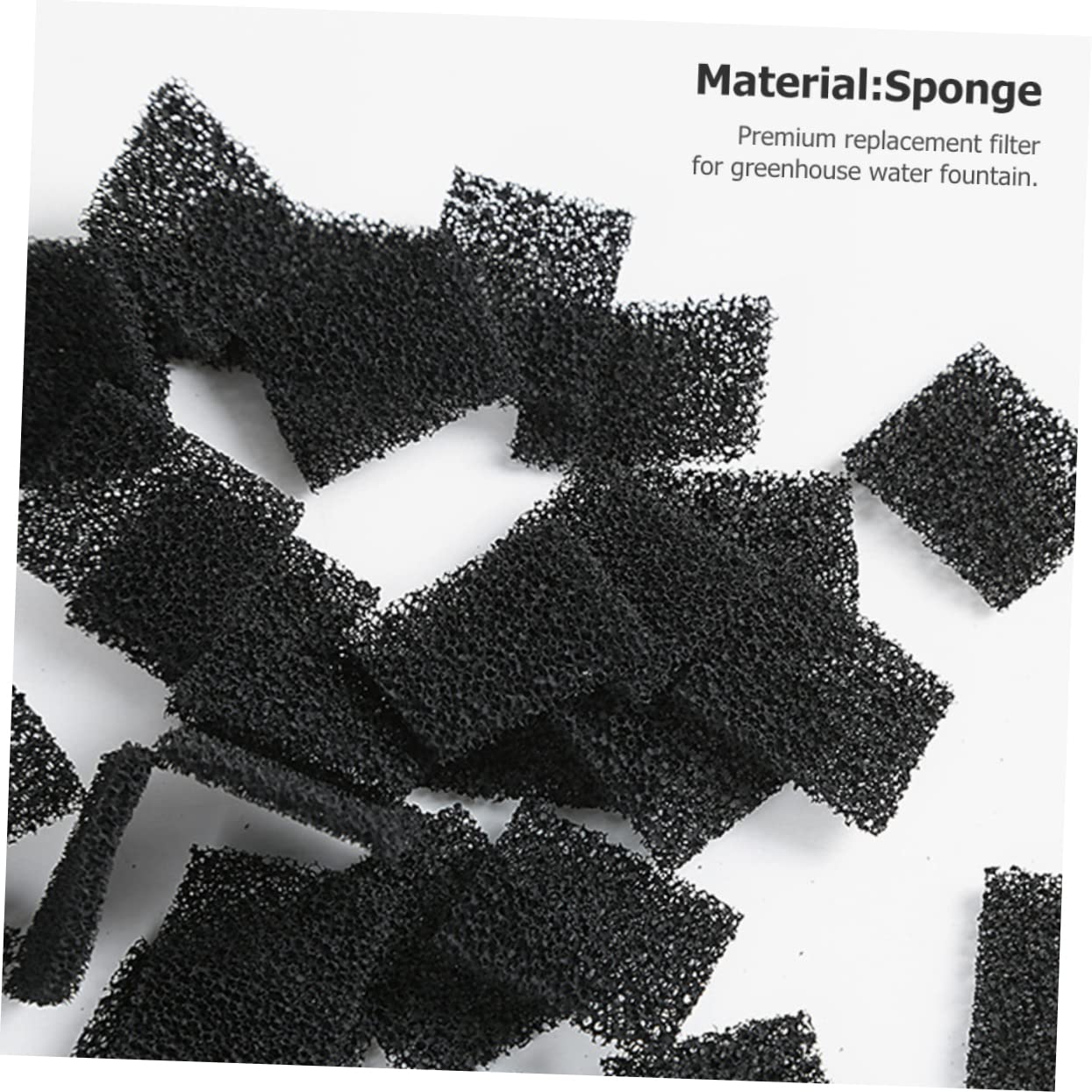 BESPORTBLE 5 Ensembles Pompe À Eau Filtre Coton Pompe À Eau Submersible Filtres Filtre D'aquarium Mousse De Bassin Boîte Fontaine À Eau Animal De Compagnie Éponge Black 60 Pièces * 5