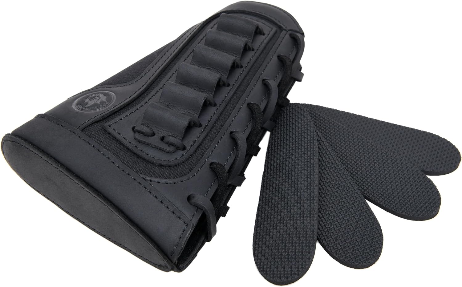 Leather Cheek Rest Canvas Buttstock Shell Holder Rifle Recoil Pad .308 .30-30 .22LR 12GA