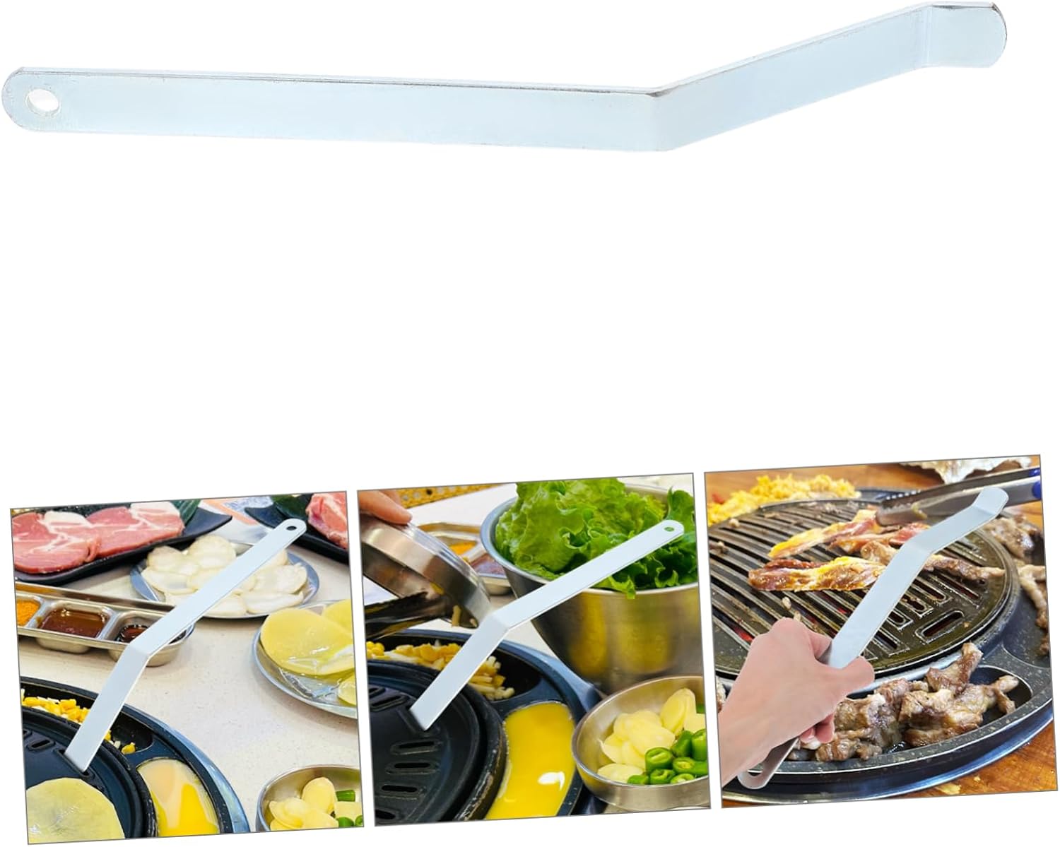 Xmas Grill Grate Gripper Stainless Steel Puller Tool for Outdoor Barbecue