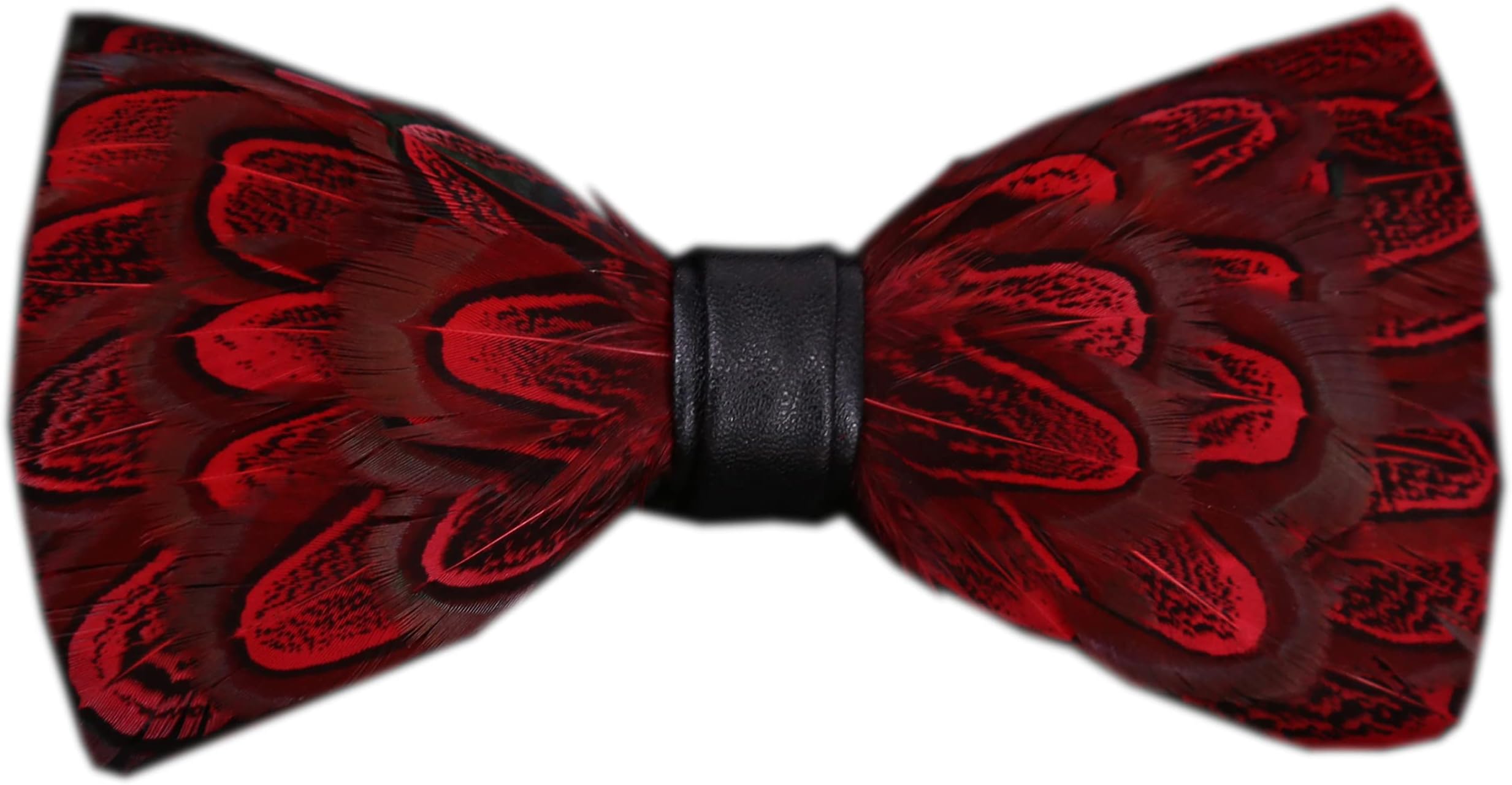 Novelty Feather Bow Tie Natural Material Handmade Pre-tied Bowtie with Gift BOX