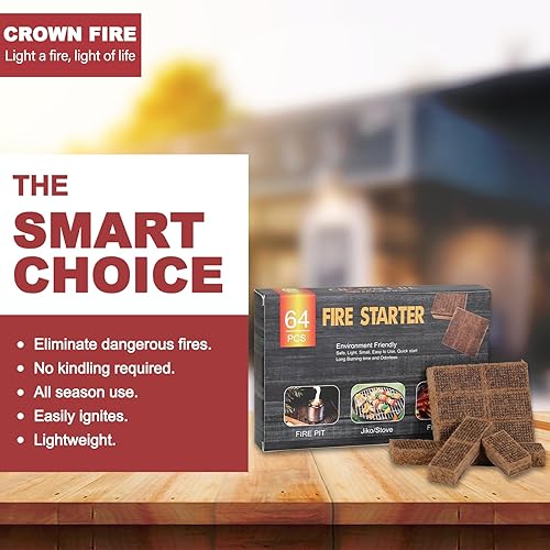 Miniatura 17 de Arrancadores de fuego para mesa de estufa individual, 60 unidades de fogatas y accesorios de chimenea, pellets para hoguera y hoguera, campamento