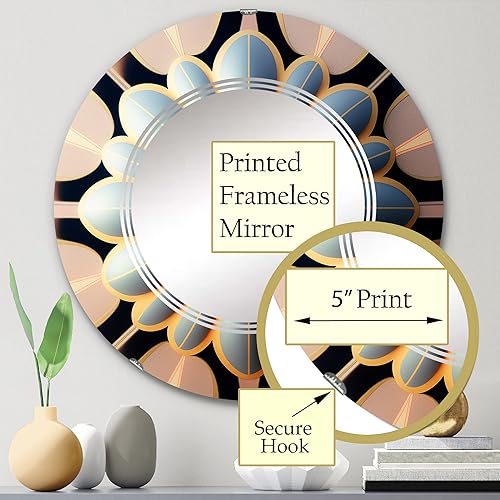 Miniatura 8 de Abstract Art Noveau Flower II- Vanity Mirror, Bathroom Mirrors, Wall Mirrors for Living Room, Bedroom - Oval Mirror - Large 20'x30', 24'x36'