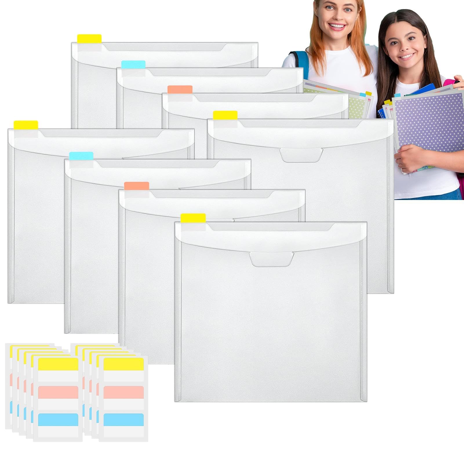 20 Set 12 X 12 Scrapbook Papier Opslag Organizer Clear Top Laden Bestanden Plastic Houder met Aanpasbare Tabs voor Holding Vinyl Papier Scrapbook Foto's