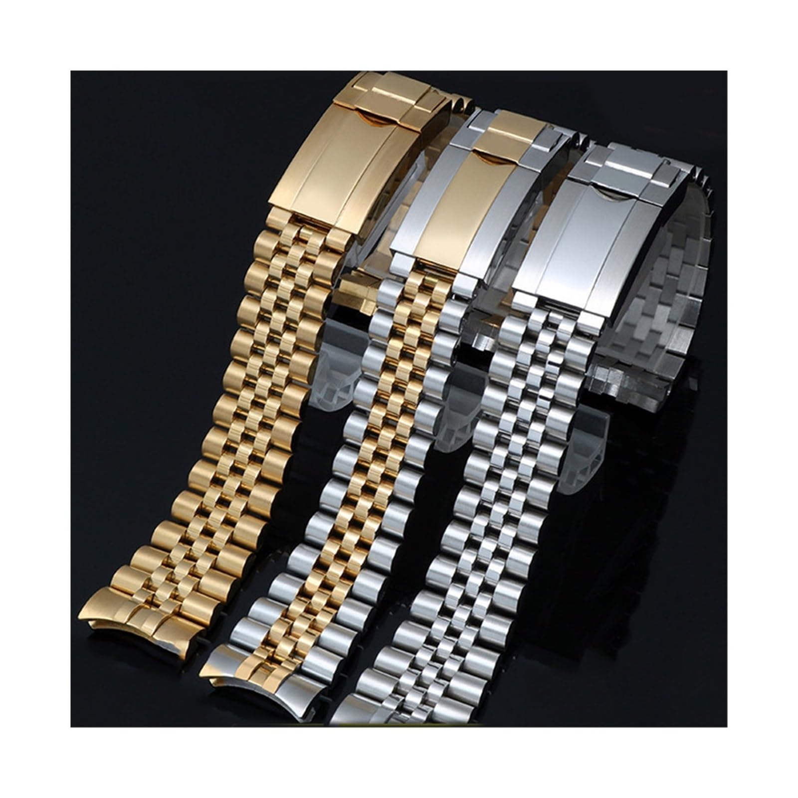 Bracelets de Montre en Acier Inoxydable Bracelets de Montre en Acier Inoxydable(Silver)