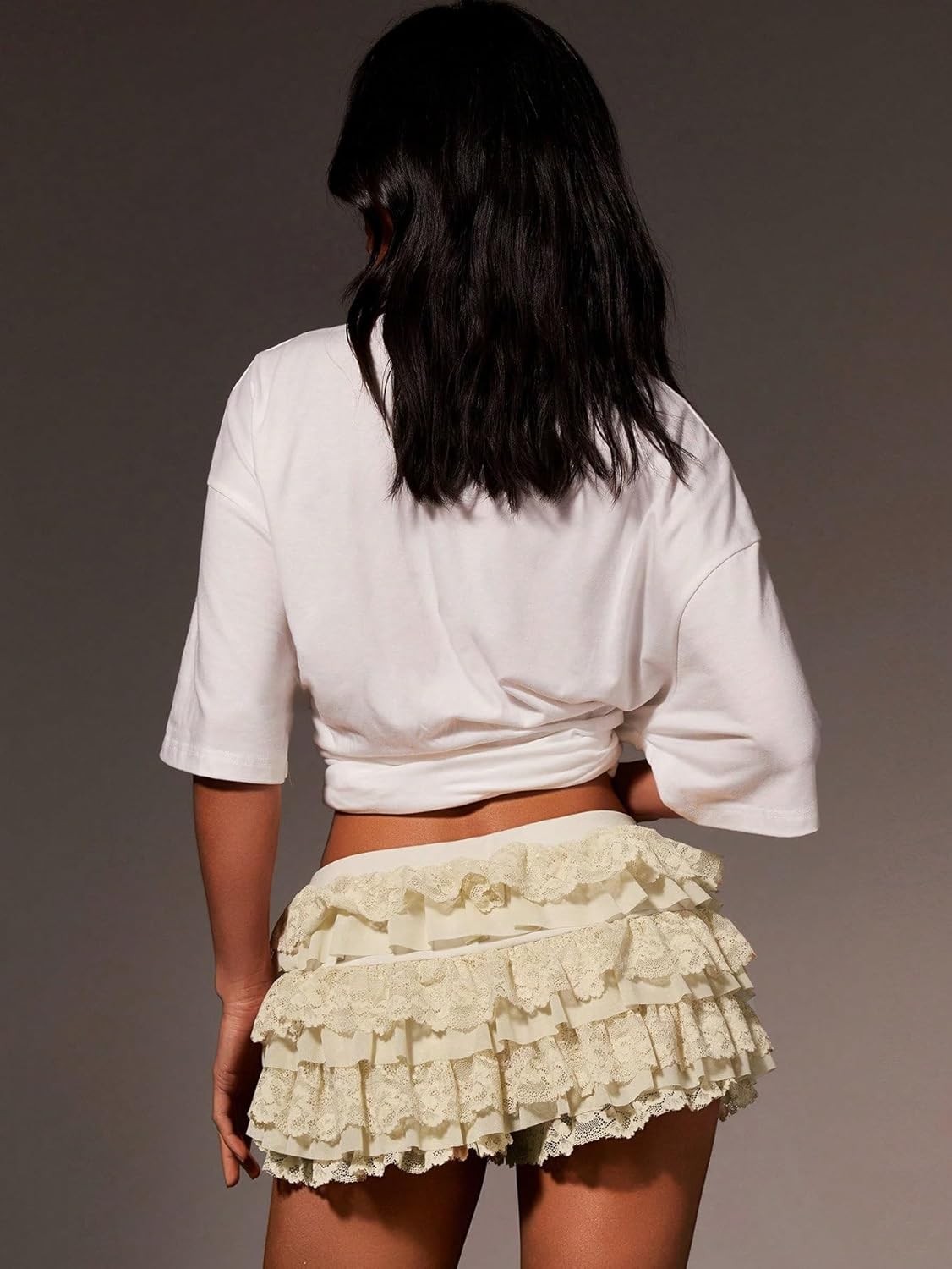 Women's Y2K Ruffle Mini Shorts Lace Sexy Bloomers Lolita Layered Skirt Cute Sweet Pettipants - Image 3
