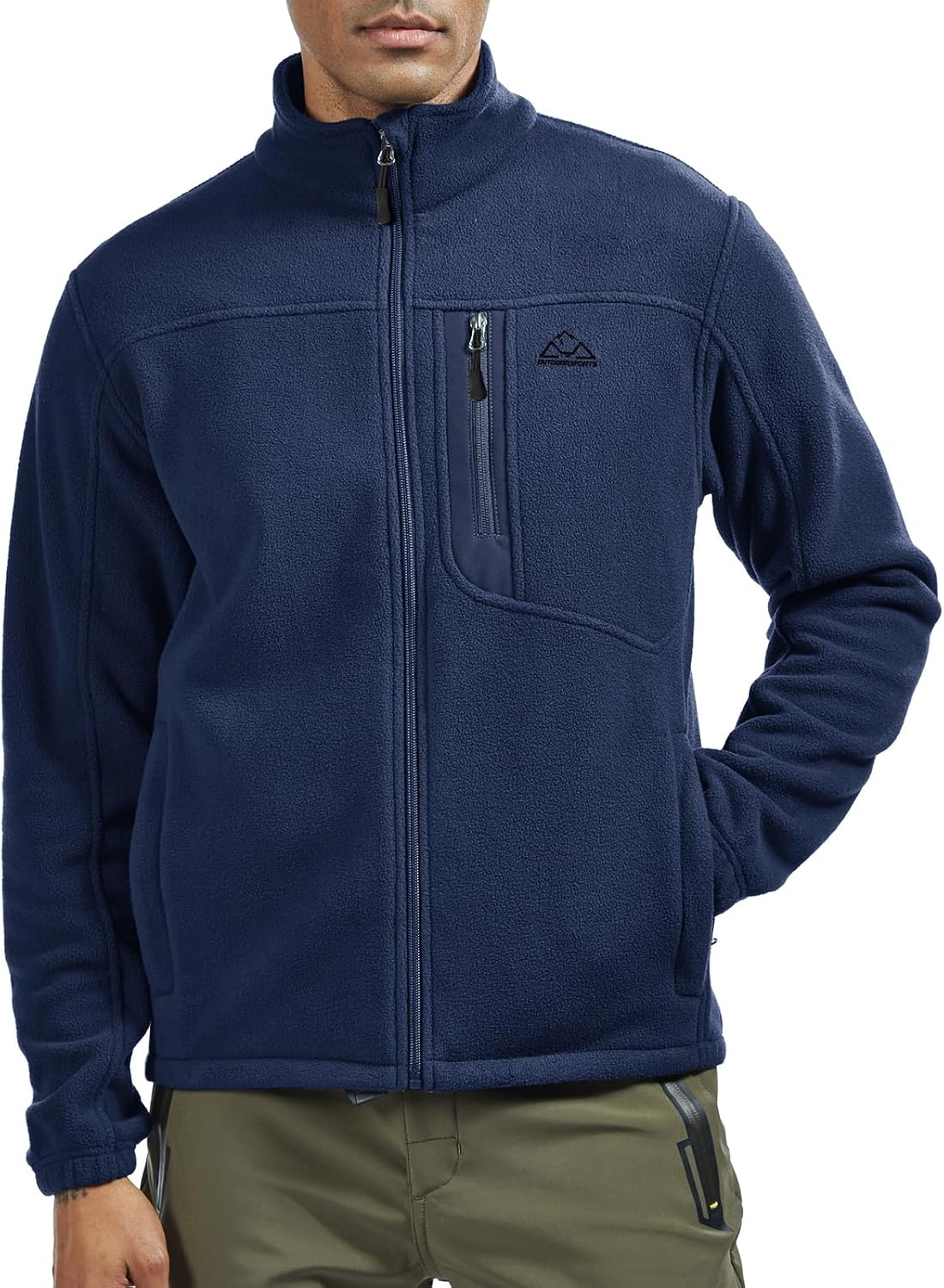 TBMPOY Men's Fleece Lightweight Jackets Full Zip Winter Outdoor Hiking Coat