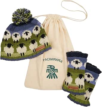 Pachamama Dames Wollen Bobble Beanie Hoed Fleece