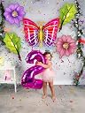 Party Land Butterfly Theme Birthday Foil Balloon Set – Pack of 5 | Multicolor Balloons for Girls Birthday Party Decoration | Cute Butterfly Balloons for Baby Shower & Celebration Decor gallery image