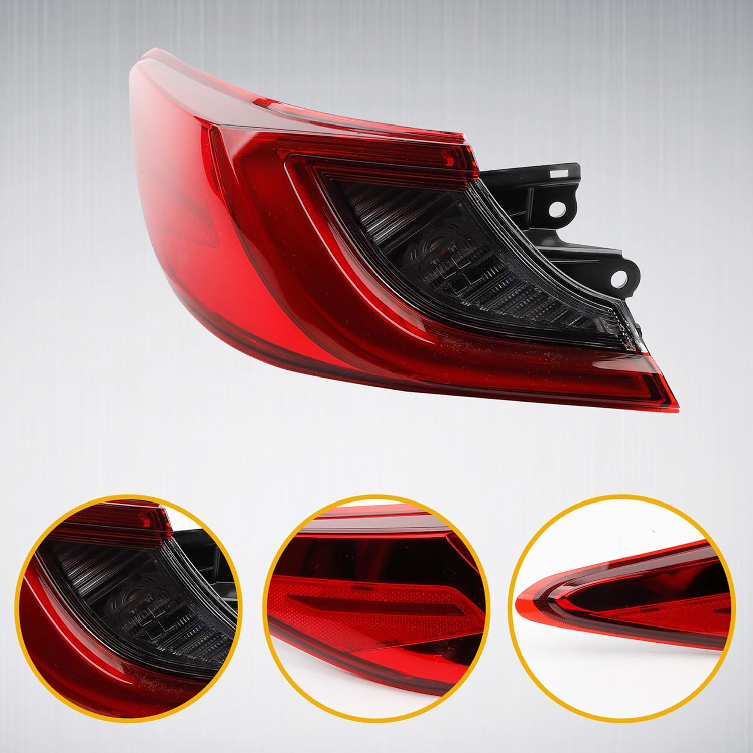 Dasbecan Left Driver Side LED Outer Tail Light Assembly Compatible With 2025-2026 Toyota Camry XLE XSE Rear Tail Lamp Replacement Replace 81560-AQ020