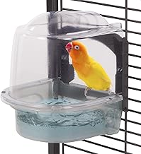 Montana Cages Bath House for Montana Cages of the Small Series, from Year of Manufacture 2023 Approx. 14.5 x 13.5 x 16 cm for Budgies, Canaries, Lovebirds