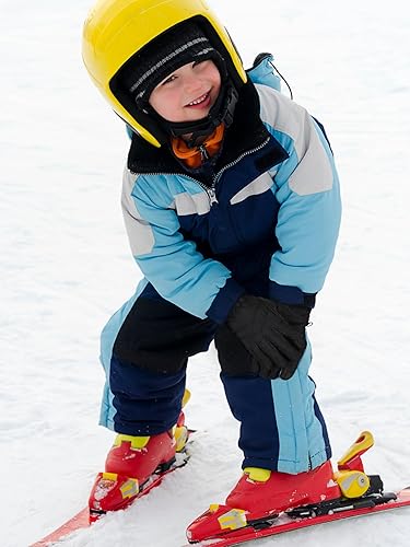 Miniatura 4 de Hicarer 3 pares de guantes de nieve impermeables para niños y niñas, guantes de esquí resistentes al viento para clima frío