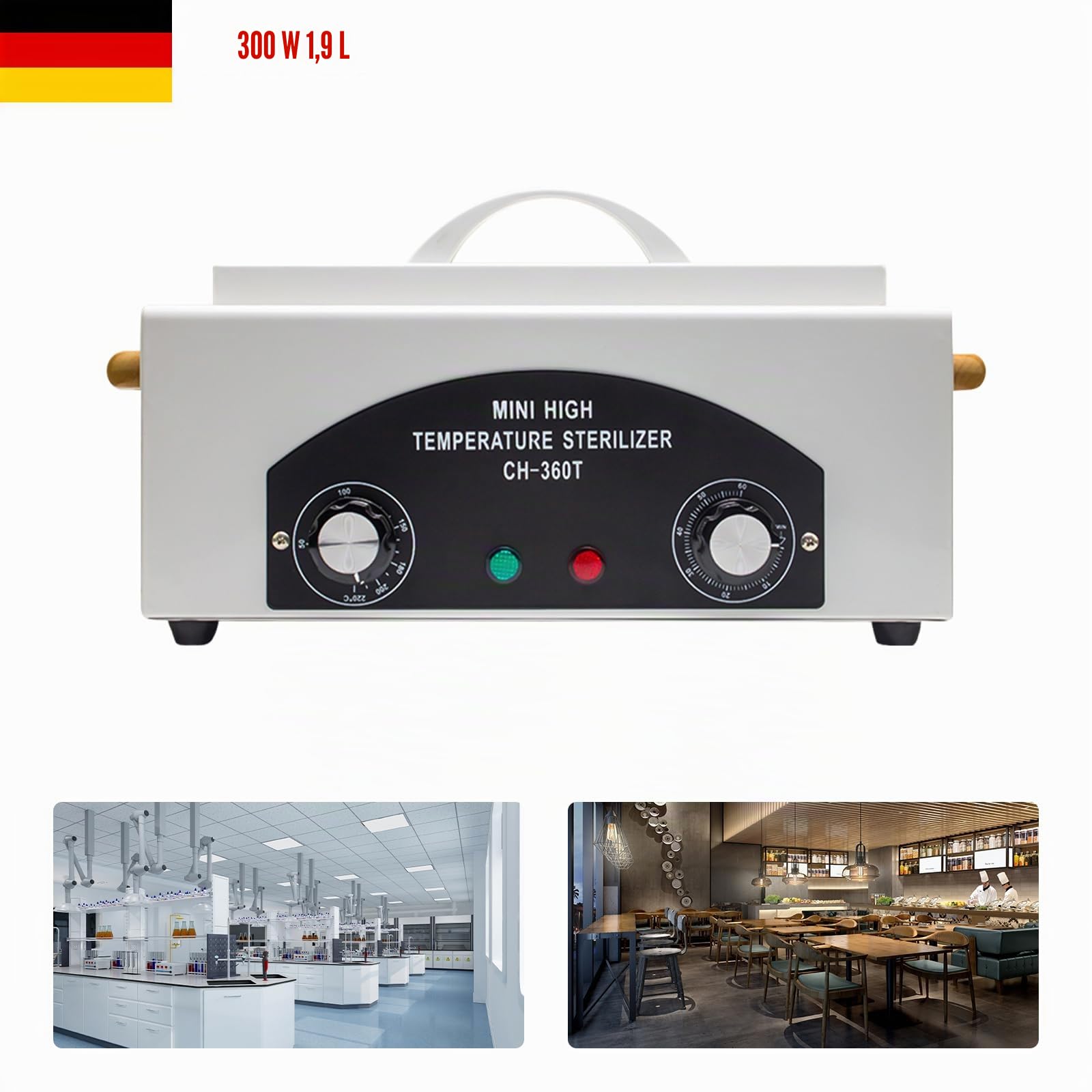 Sterilizzatore ad aria calda CH-360T - Sterilizzatore per la cura dei piedi, tatuaggi e nail studio disinfezione - temperatura massima 220°C