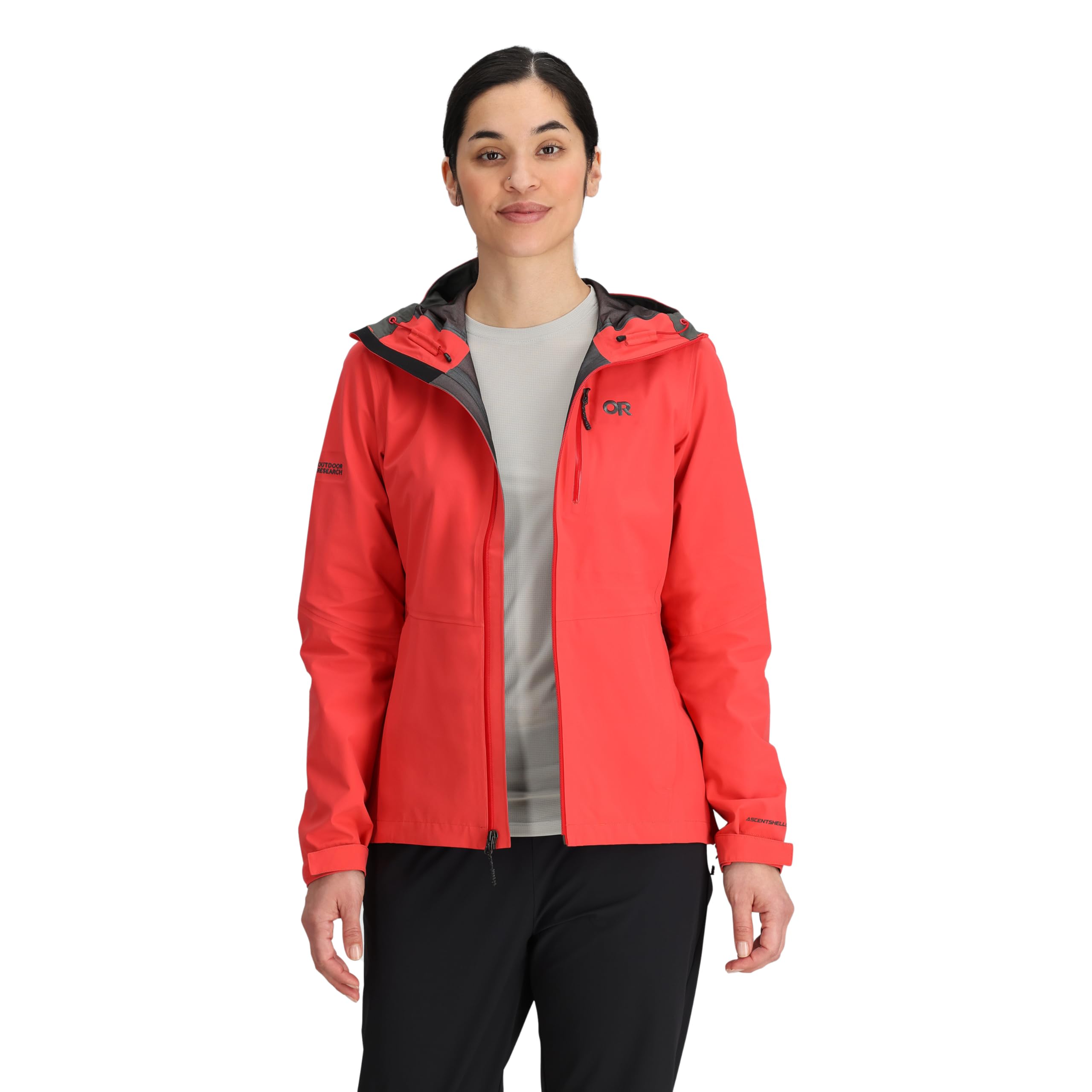 Outdoor Research Aspire 3L Damenjacke, wasserdicht, winddicht, mit Kapuze, langärmelig, Standard-Passform