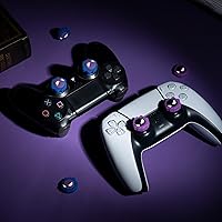 Vista 6 de Yocore Purple Devil Switch - Tapas de agarre de pulgar de silicona suave, tapas analógicas de silicona suave para Switch ProPS4PS5, 4