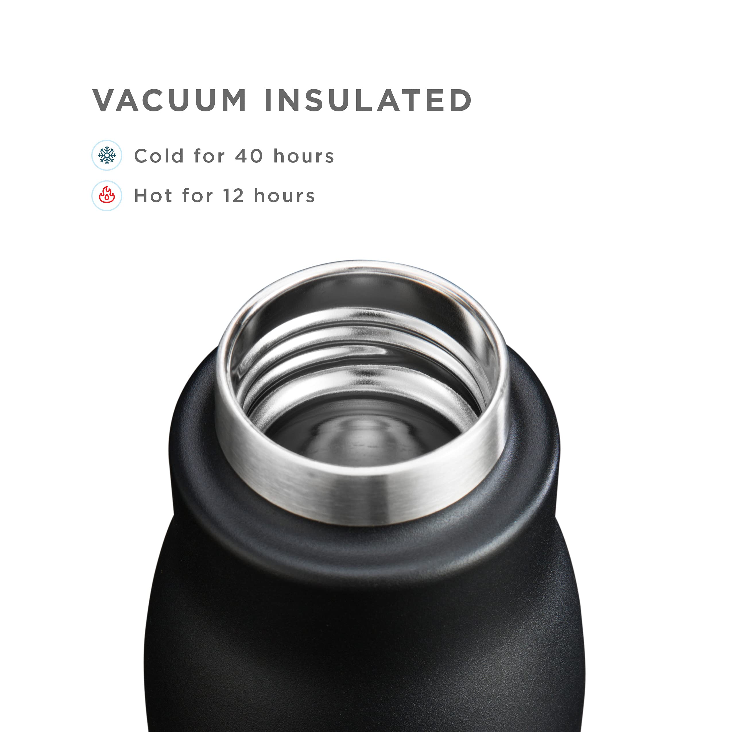 Amazon｜ZOKU ステンレス スチール ボトル 500ml マットブラック｜水筒