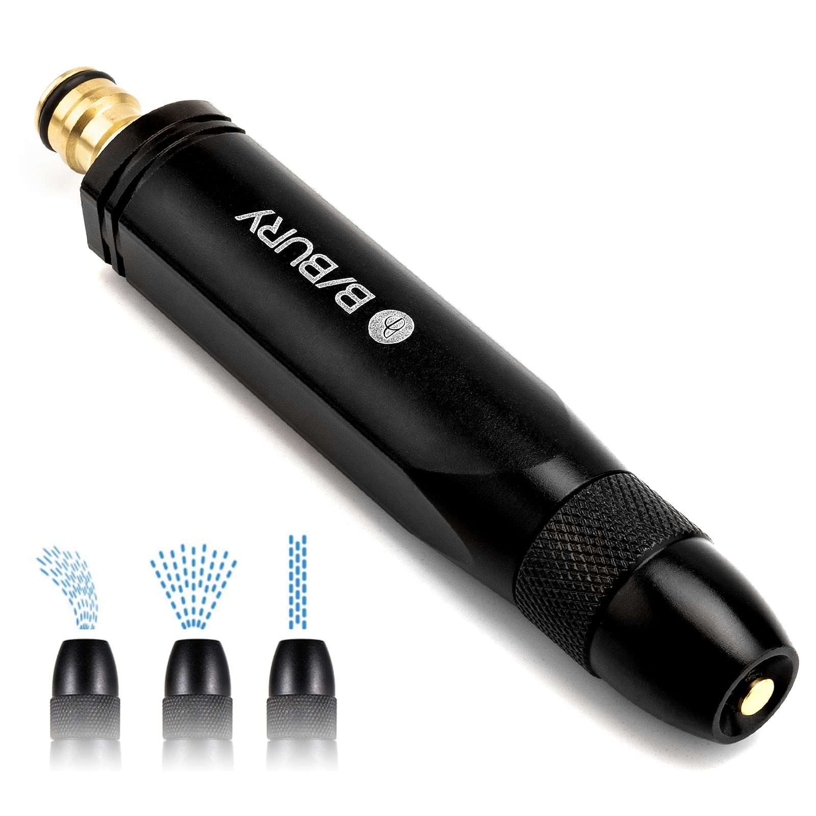 BIBURY Pressure Washer, Portable Adjustable Power Washer Gun, Heavy Duty Metal Water Spray Gun with 3 Spray Patterns for Cleaning Garden Cars Glass Window