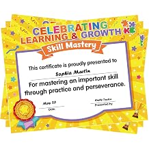30-Pack Student Award Certificates Academic Progress, Skill Mastery Kindergarten/Elementary Classroom Rewards Preschool Graduation Certificates Skill Mastery, Paper