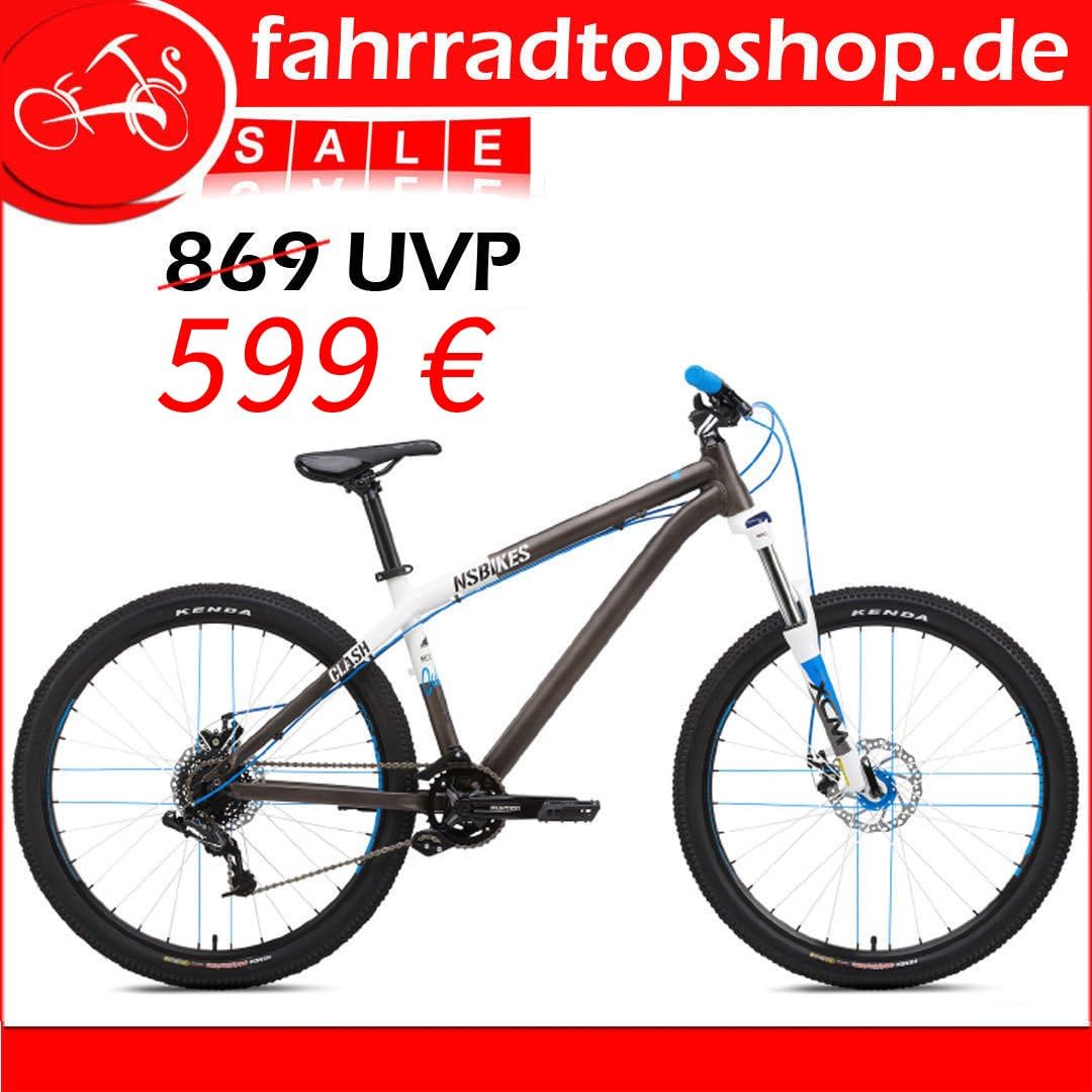 'Mountain Bike Aluminium Bicycle NS Bikes Clash Fun Bike 26 SRAM X4 Trigger 8spd RH: L