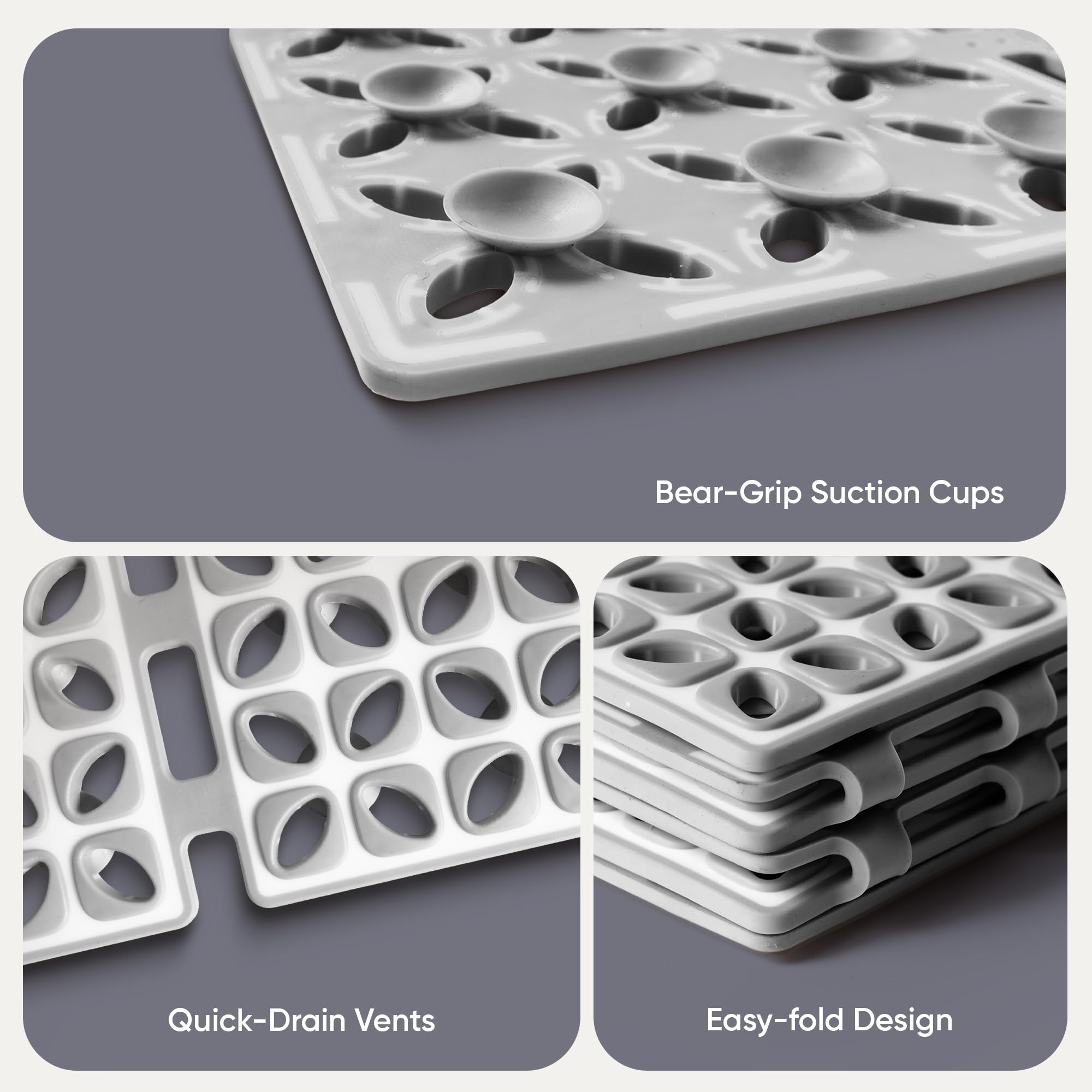 Frido Anti-Slip Bath Mat - Safe & Quick Drying -5