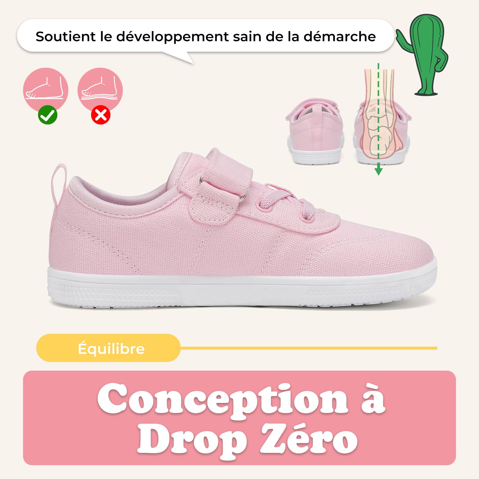 SAGUARO Baskets Barefoot Fille Chaussures Minimalistes Flexibles pour Extérieur et Intérieur,GR.25-35