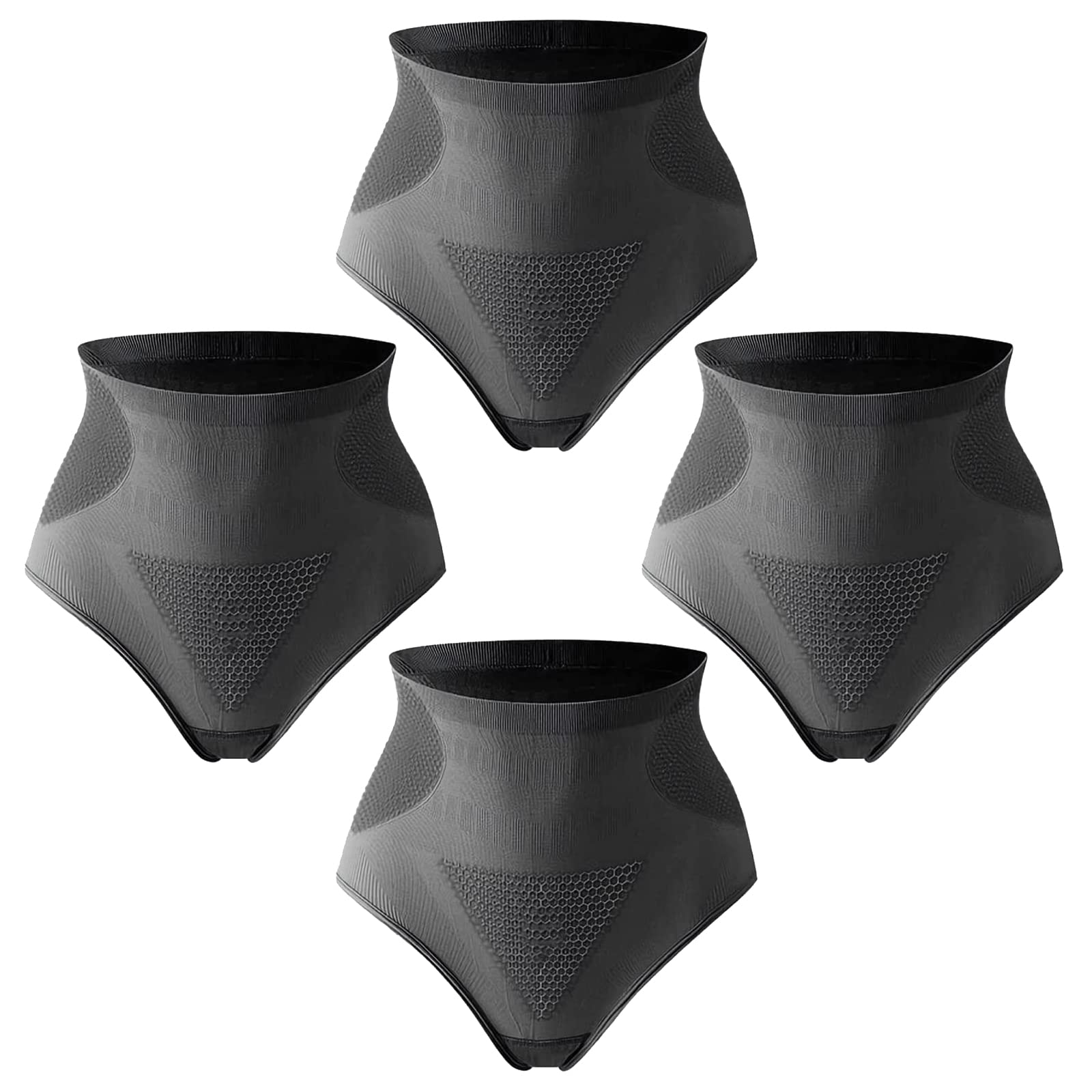 LesunPan Graphene Honeycomb Bacteriostatic Vaginal Tightening and Body Shaping Briefs for Women 4Pcs Briefs