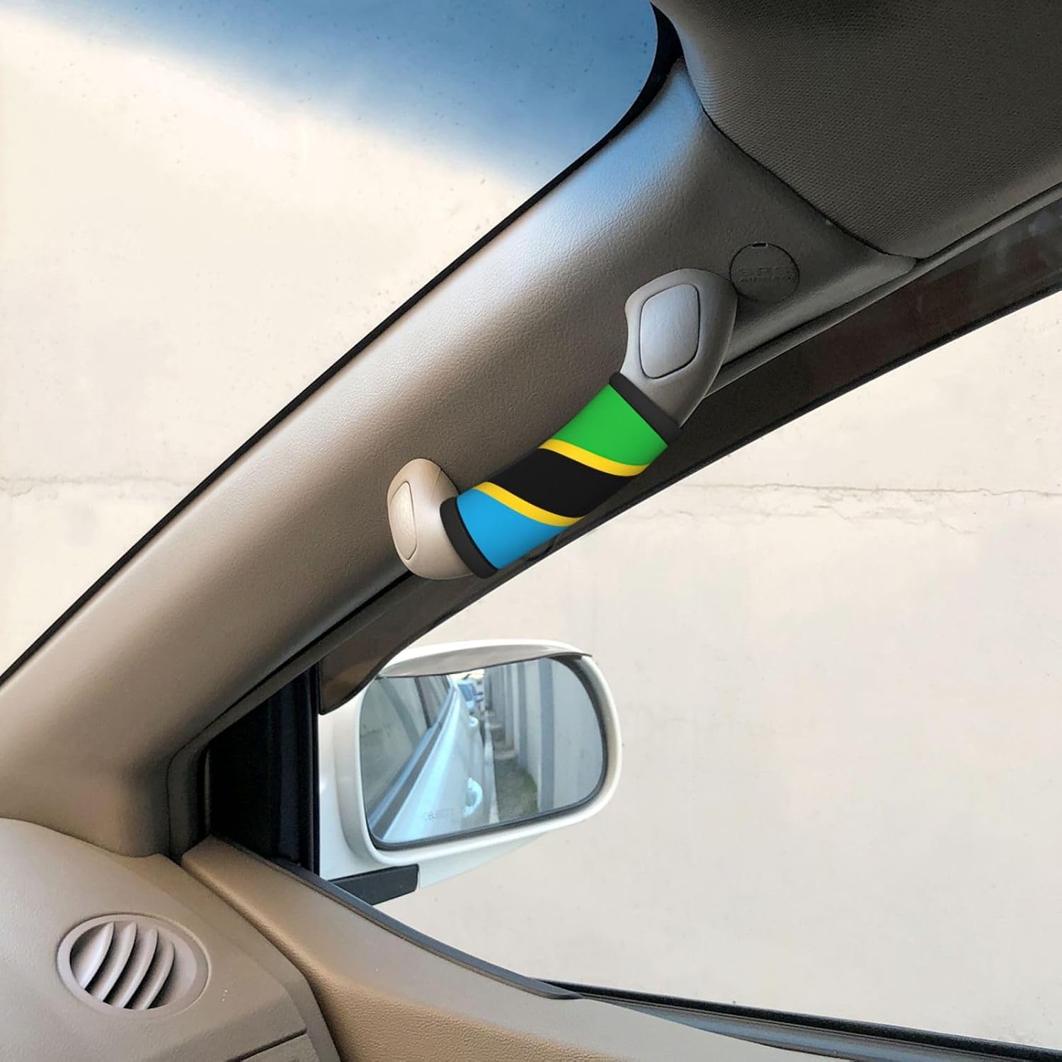 Tanzania Flag Print Neoprene Luggage Handle Wraps for Travel Handle Grip Luggage Identifier Suitcase 2Pcs