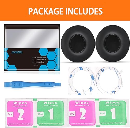 Miniatura 7 de Gvoears Almohadillas de repuesto para Beats Solo 3, almohadillas para auriculares Beats Solo 2 y Solo 3 inalámbricoscon cable, no son compatibles