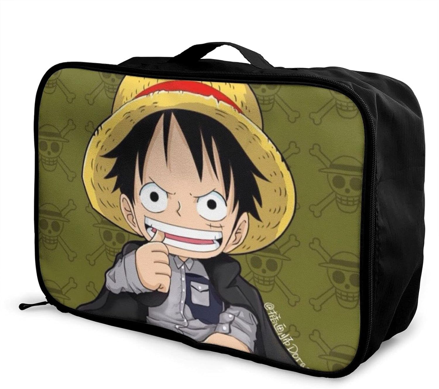 One Piece ワンピース ルフィ 折りたたみ トラベルバッグ 16l 機内持込可 の持ち手に通せる 旅行バッグ ボストンバッグ 手のひらサイズの スーツケース固定可 スーツケース 春の新作シューズ満載 大容量