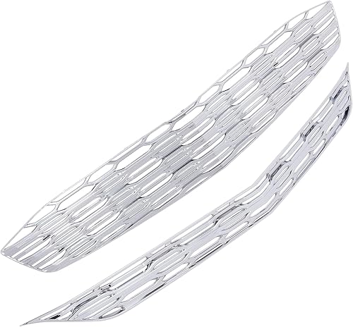 Miniatura 9 de KUAFU Moldura de rejilla delantera compatible con Chevy Chevrolet Malibu 2016-2018, cubiertas de parrilla cromadas, 2 unidades