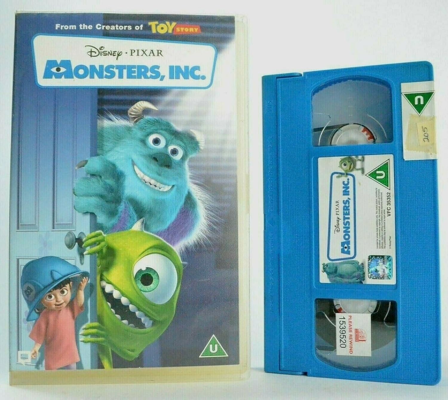 Monsters, INC.: Disney/PIXAR (2001) – Computer Animated – Large Box – Kids – VHS
