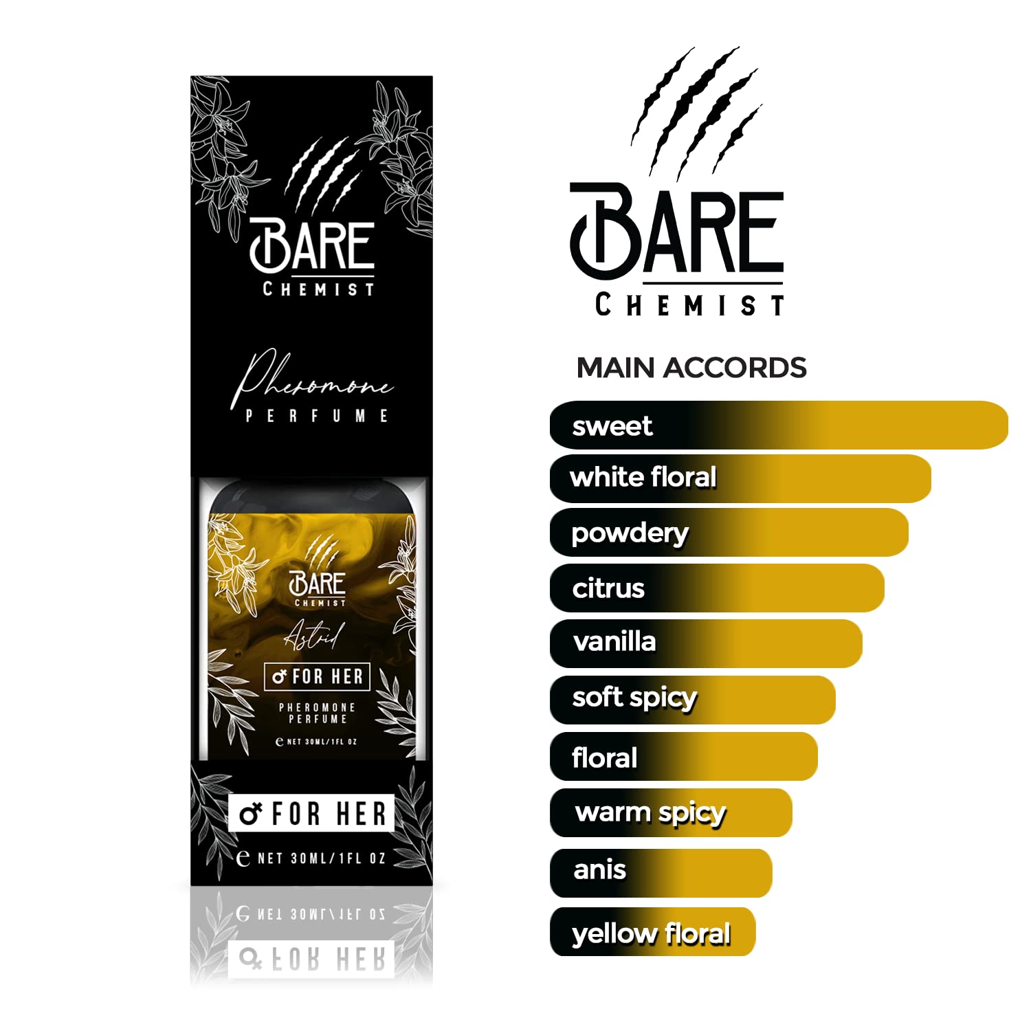 Astrid Pheromone Perfume for Women [Attraction Formula] - Oil Perfume Infused with Pheromones for Her [Long Lasting Formula] 1oz. - Sweet, Vanilla, Floral, Spice - Image 3