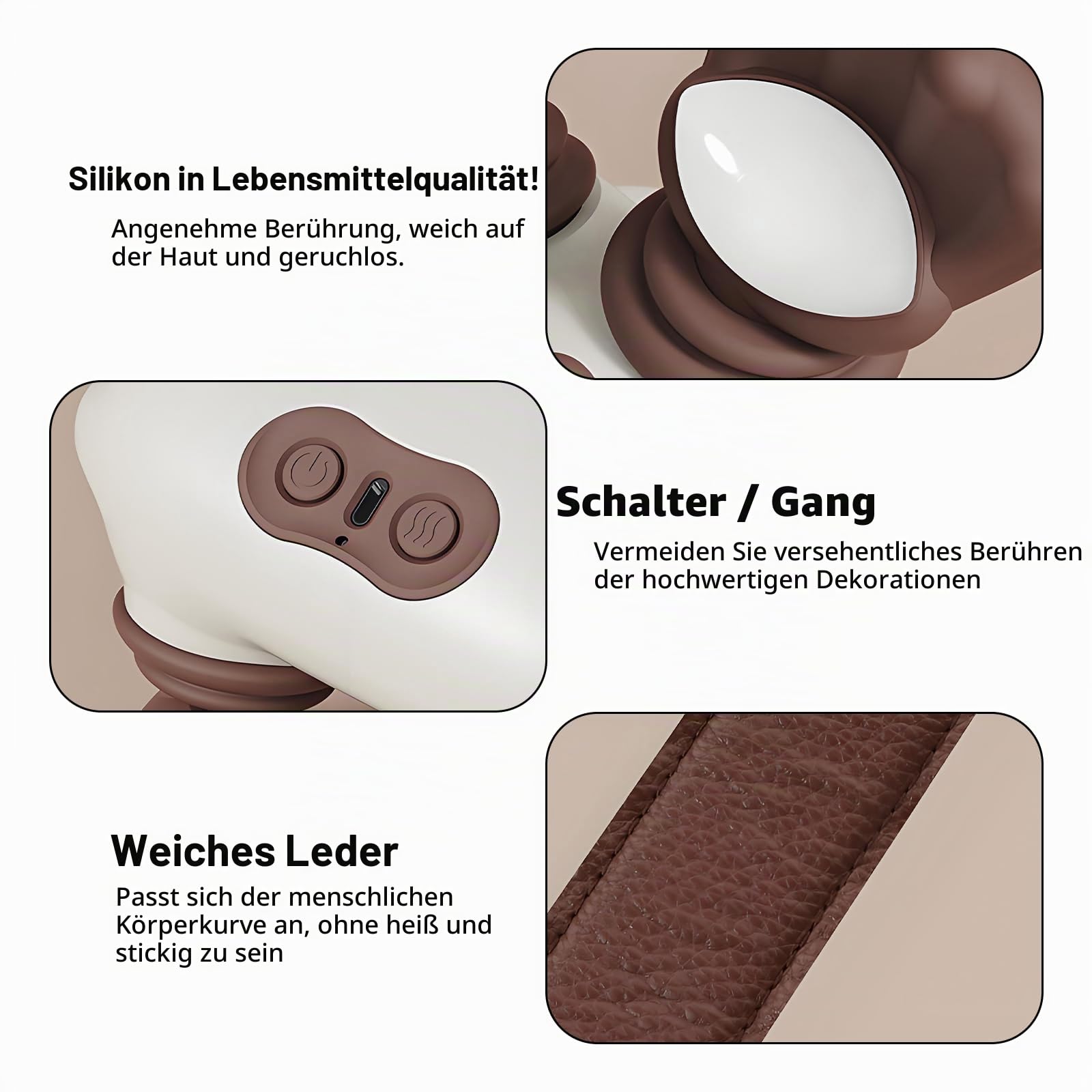 360° MassagegeräT Nacken, 3-Stufen-Massage & 2-Stufen-WäRmeanwendung, Simulierte Komfortable Handmassage, MassagegeräT Meister FüR Nacken, 5d NackenmassagegeräT, FüR Damen Herren