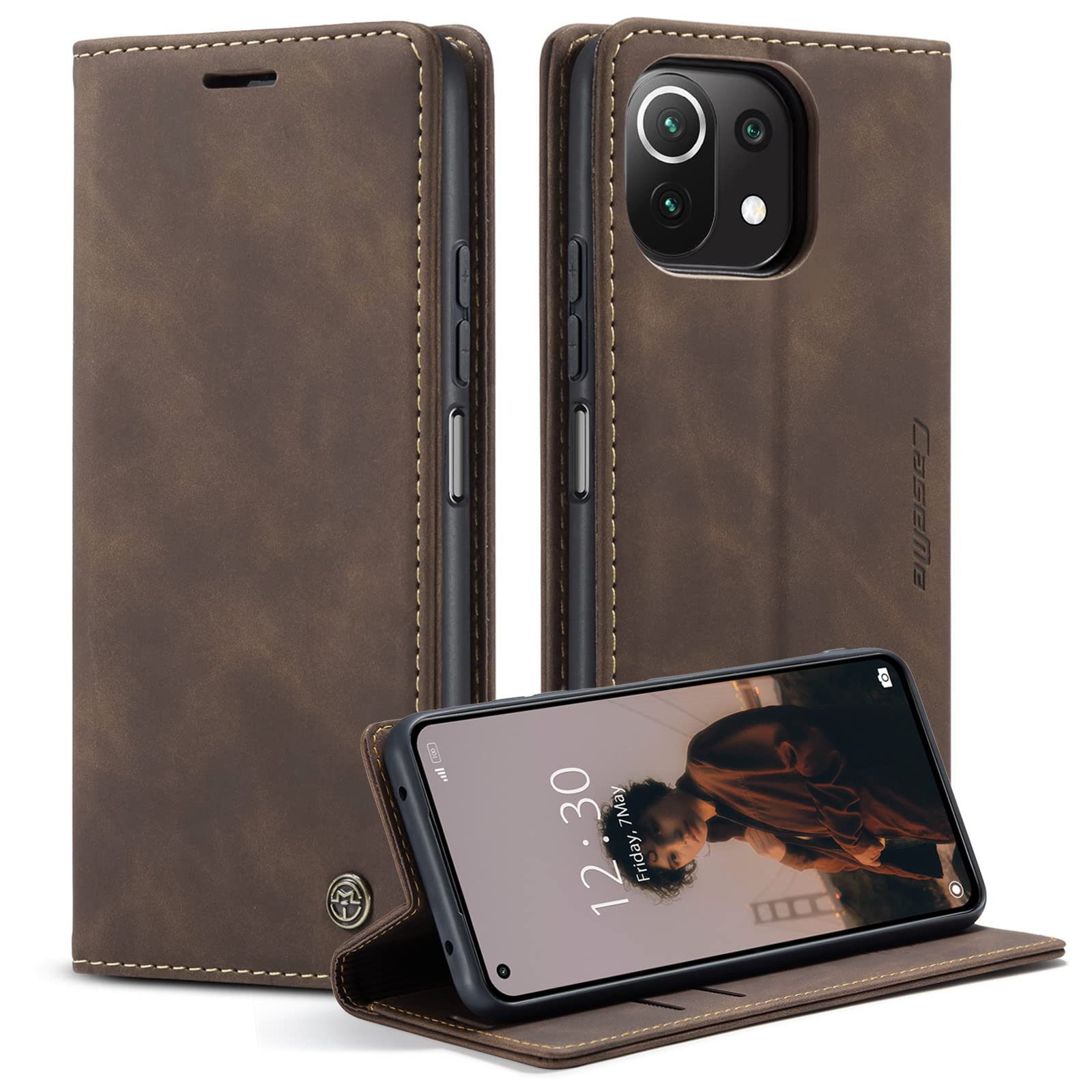 Handyhülle Xiaomi 11 Lite 4G/5G/5G NE - PU Leder Klapphülle Mit Kartenfach, Magnetverschluss, Ständerfunktion