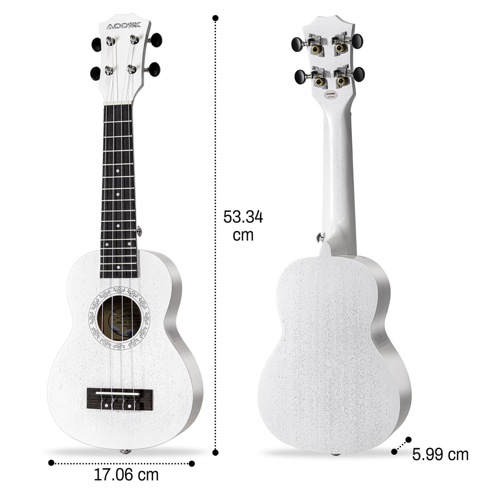 Amazon.co.jp: AODSK 21インチソプラノウクレレ入門セット（ケース