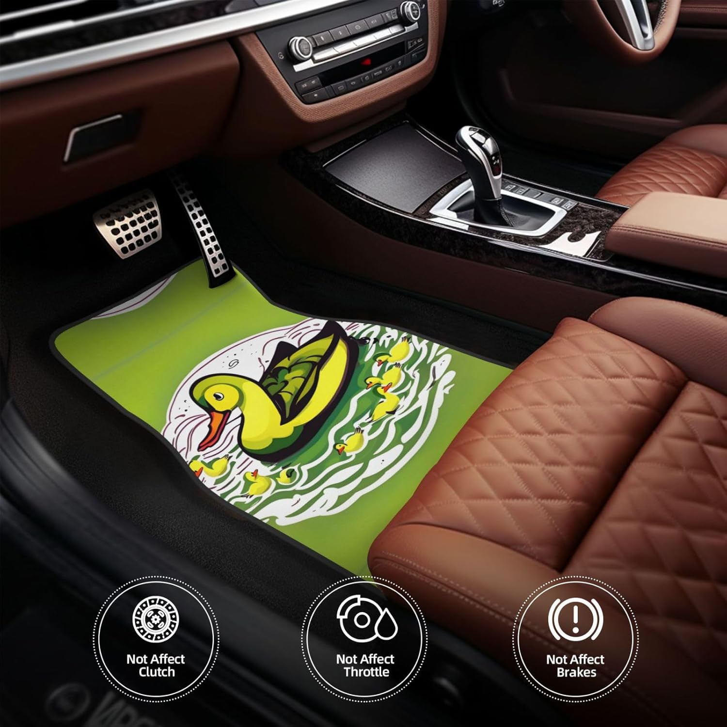 Duck Flock game Patterned car mats 4-piece set | For cars/SUVs/trucks | Firm fit without displacement
