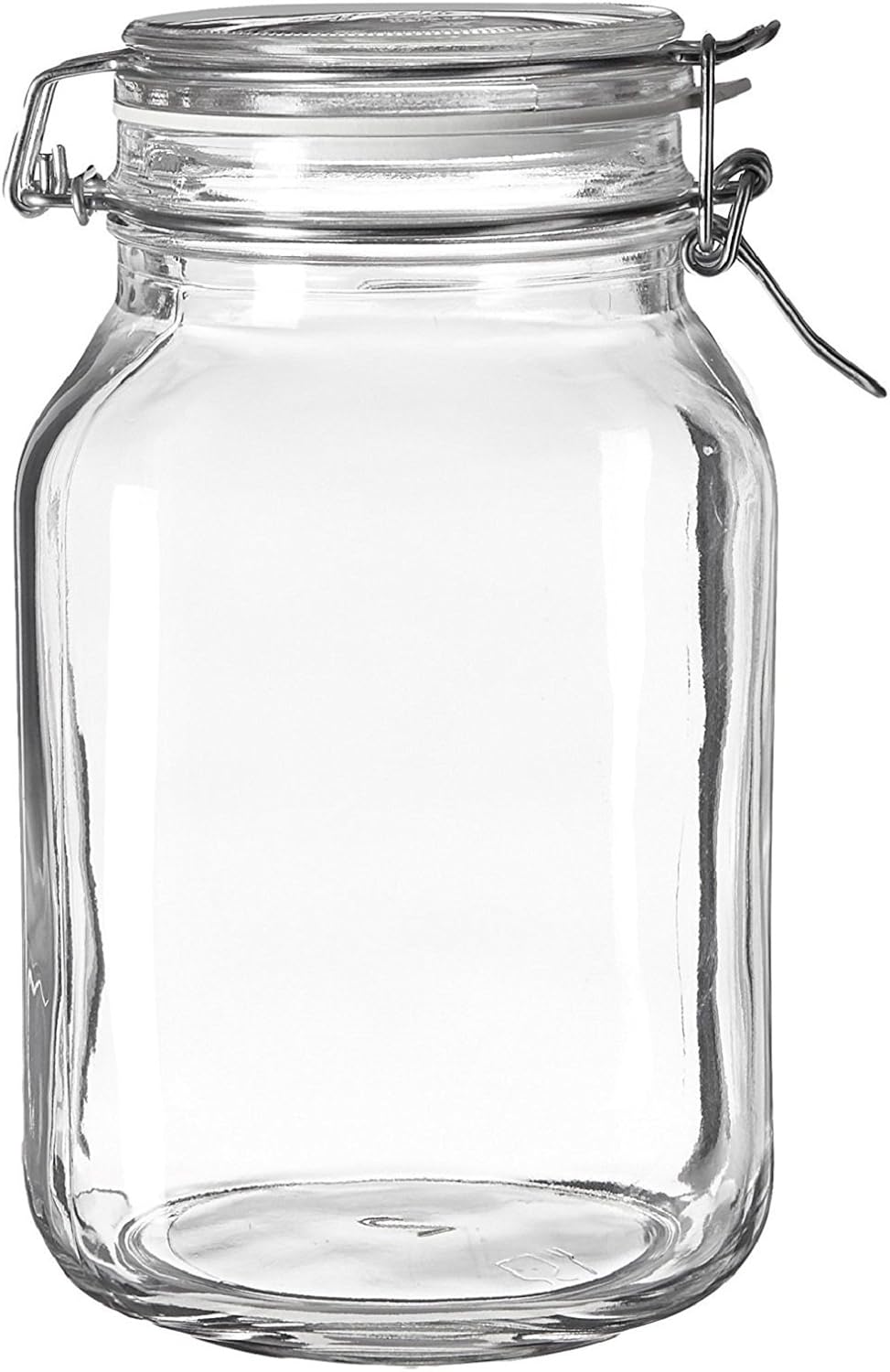 Bormioli Rocco Fido Clear Glass Jar with 85 mm Gasket, 2 Liter