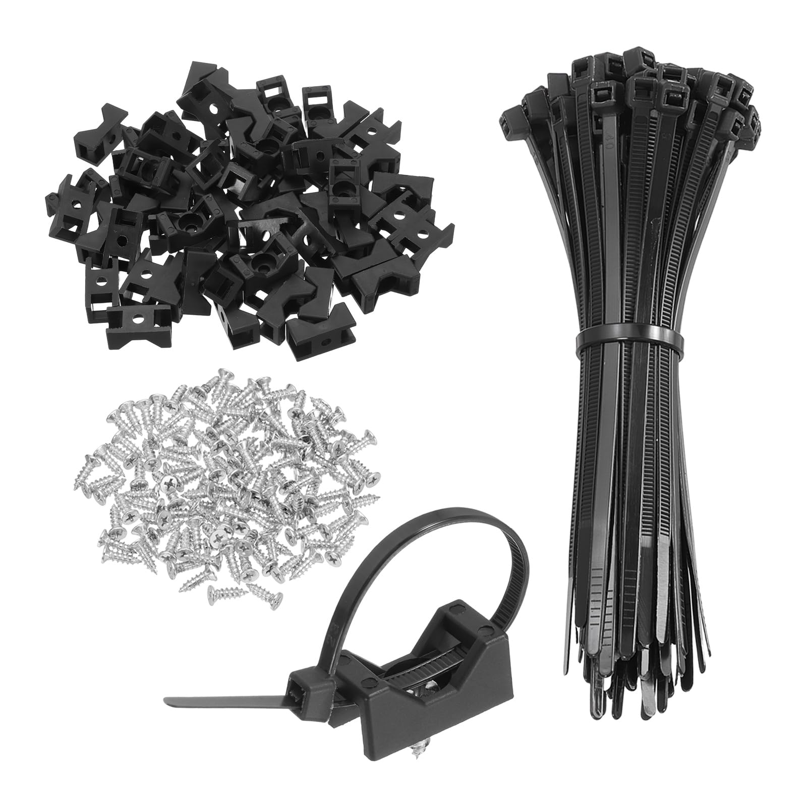 Pince de support de rangement de fils pour ranger le bureau et salon | Lot complet