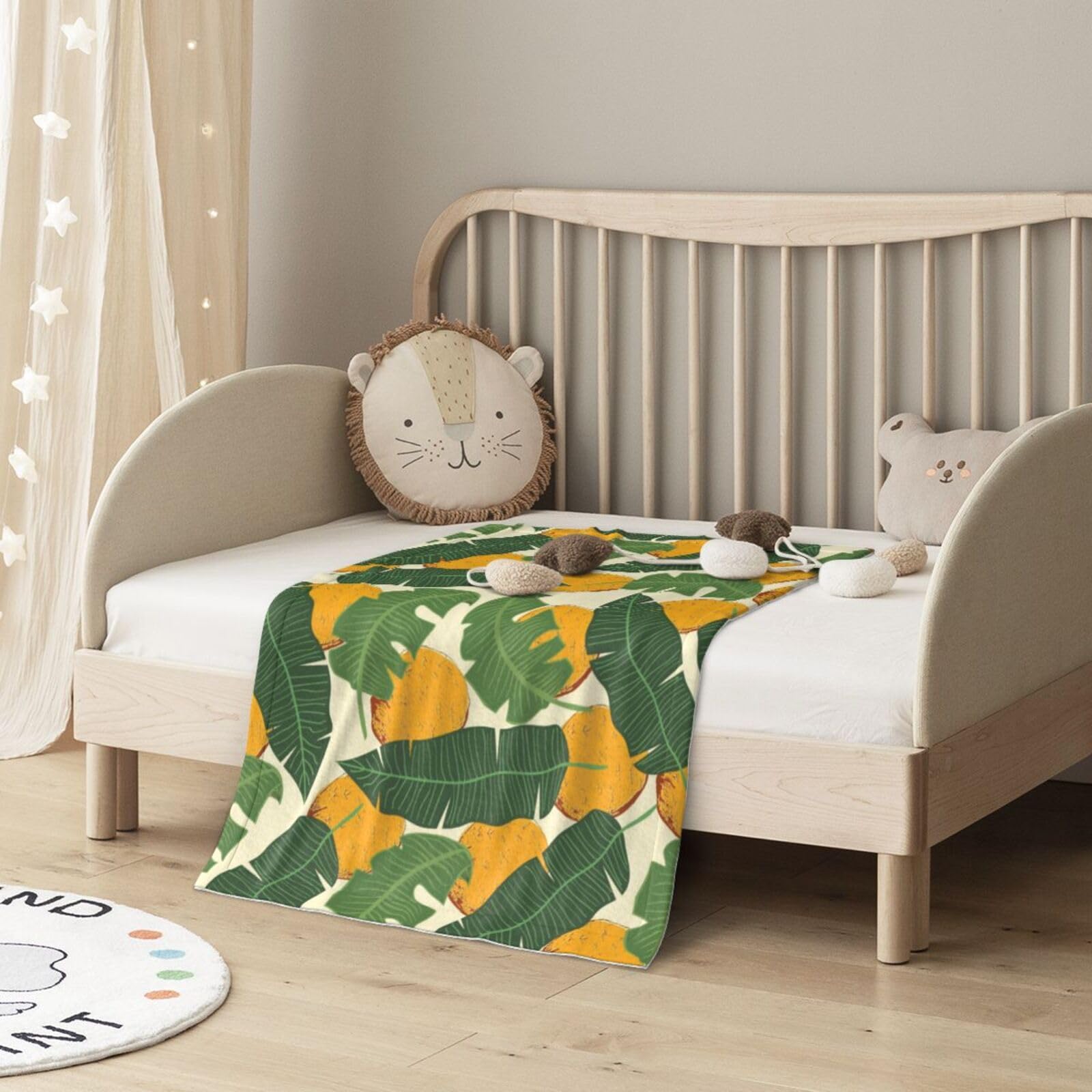 Amazon.co.jp: ブランケット ベビー フルーツ柄 バナナの葉 毛布 子供 