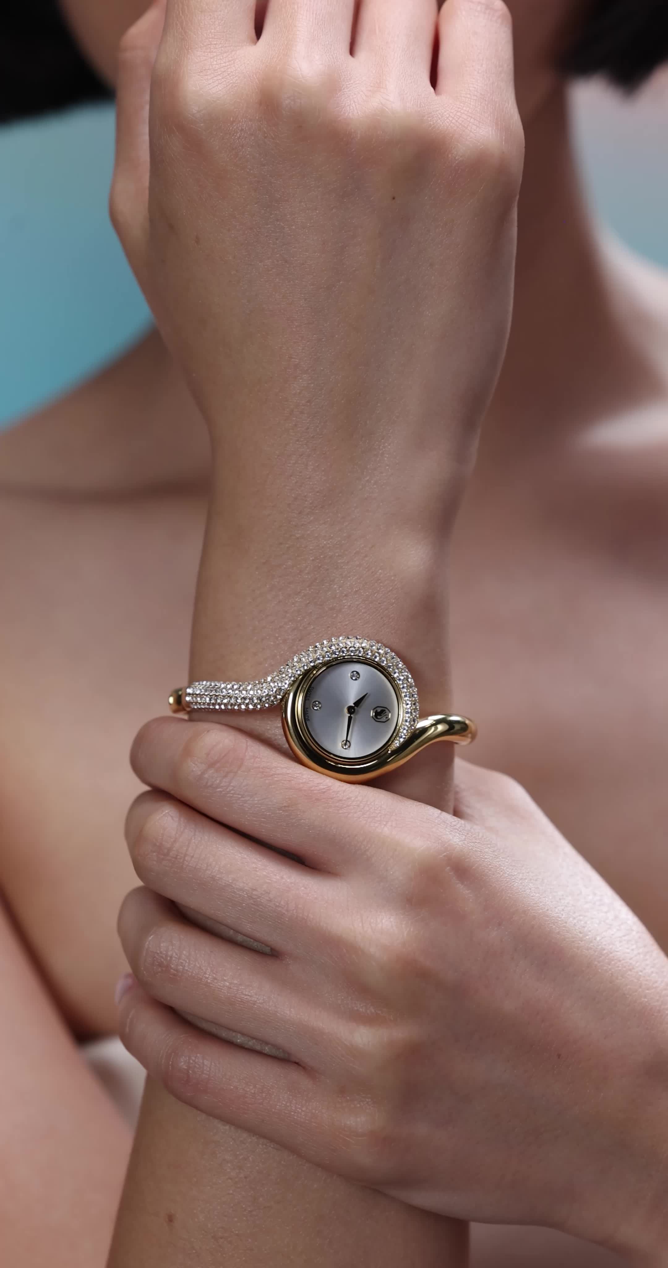 Swarovski Dextera Asymmetric Watch, Swiss-Made & Water-Resistant