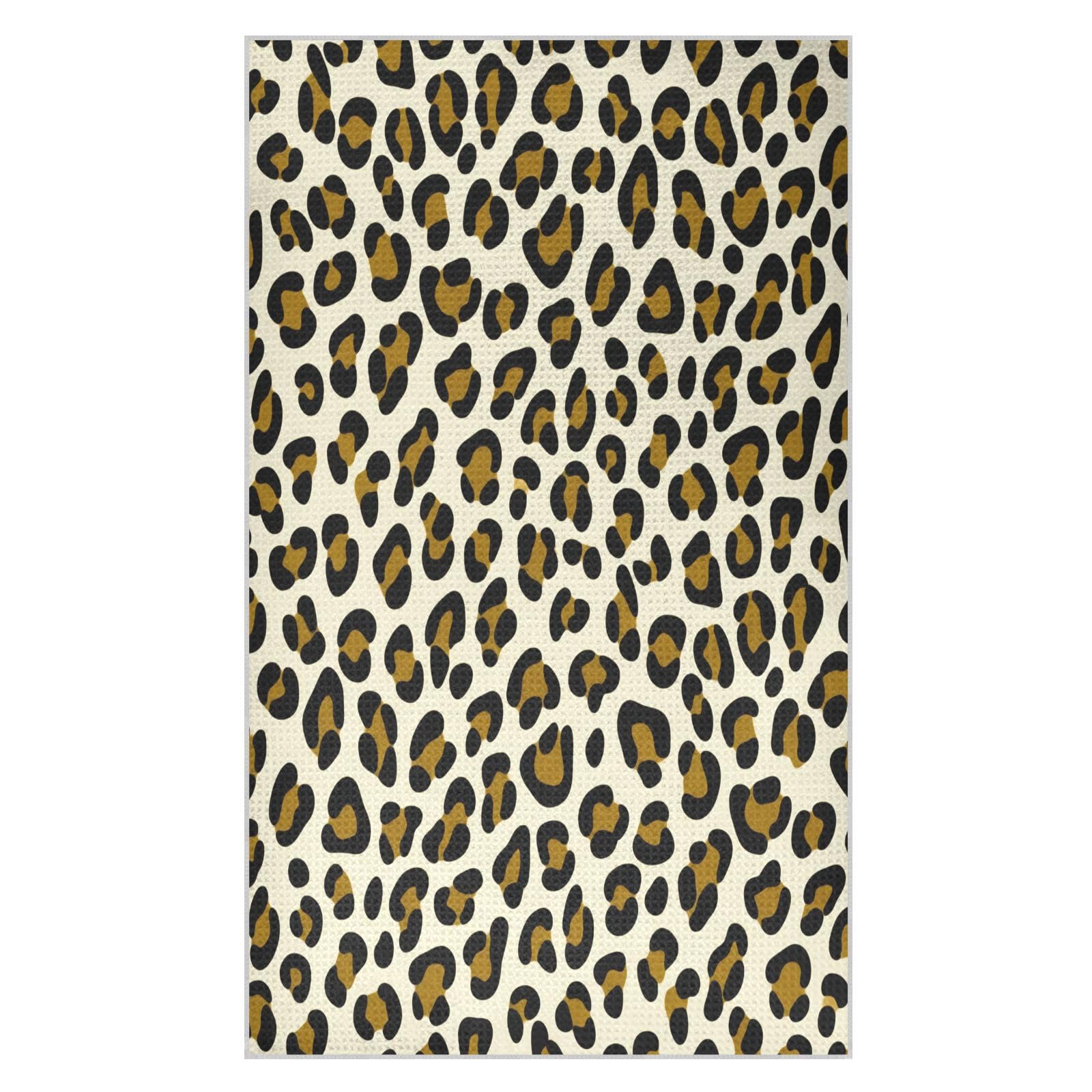 BURSTDDY Leopard Print Kitchen Towels,Absorbent Dish Towels 1 Pack